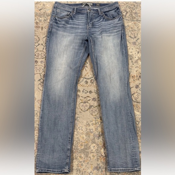 BKE Other - BKE Buckle Nolan Straight Leg 5 Pocket Jeans Mens 34L  Stretch Denim Faded